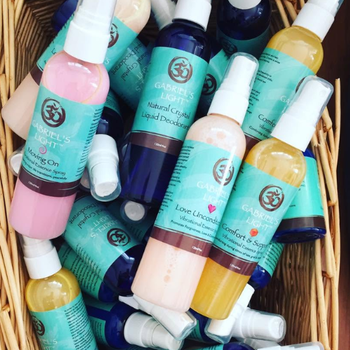 Collection of Gabriel's Light natural products in a basket